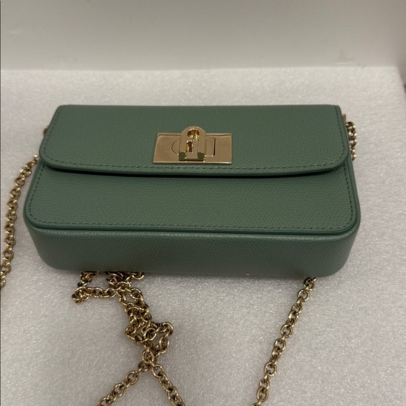 Furla 1927 green mini crossbody shoulder bag purse - Picture 5 of 8